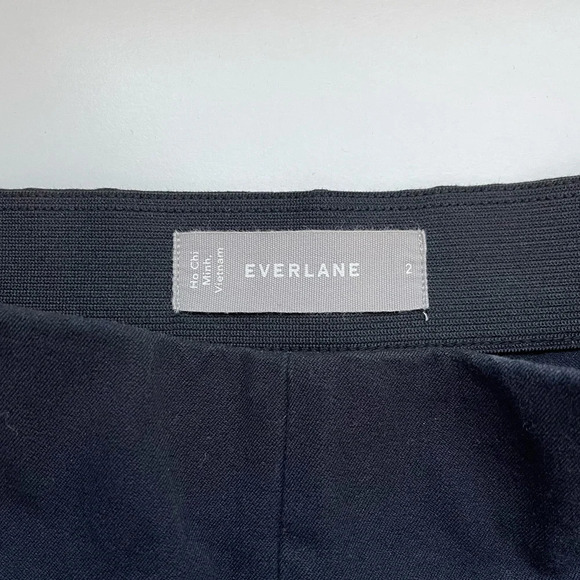 Everlane The Side Zip Pants Black High Rise Tapered Ankle Business 2 Women’s - Picture 12 of 14